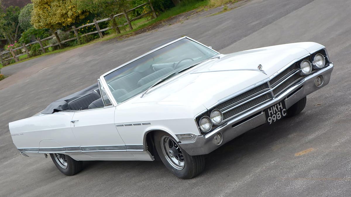 Classic Vintage white Buick Convertible at Country Classic Cars